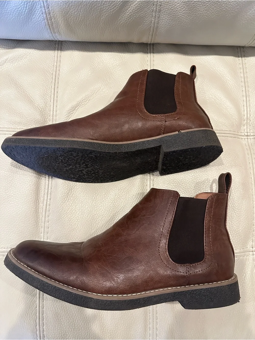 Deer Stags Mens Rockland Chelsea Ankle Boots Dark Brown Size 11